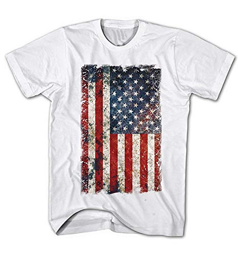 Herren T-Shirt USA Flagge Vintage Grunge Look von Monkey Print