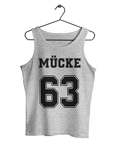 Herren Tank Top Muscle Shirt Mücke Buddy 63 Spencer, Farbe:Graumeliert, Größe:5XL von Monkey Print