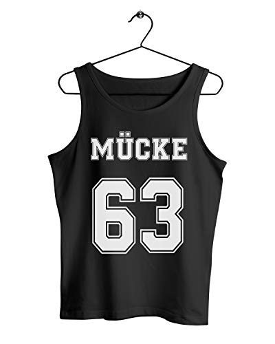 Herren Tank Top Muscle Shirt Mücke Buddy 63 Spencer, Farbe:Schwarz, Größe:3XL von Monkey Print