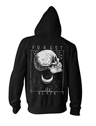 Monkey Print Herren Kapuzenpullover Hoodie Zipper Gothic Punk Black Forest von Monkey Print