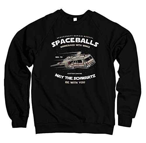 Monkey Print Herren Pullover Sweater Spaceballs Wohnmobil Raumschiff Waldi Lord Helmchin, Farbe:Schwarz, Größe:XL von Monkey Print
