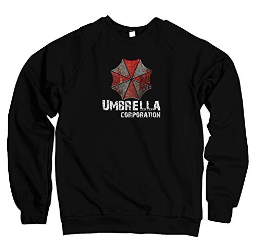 Monkey Print Herren Sweater Pullover Umbrella Corporation Resident Game Play Evil, Farbe:Schwarz, Größe:L von Monkey Print