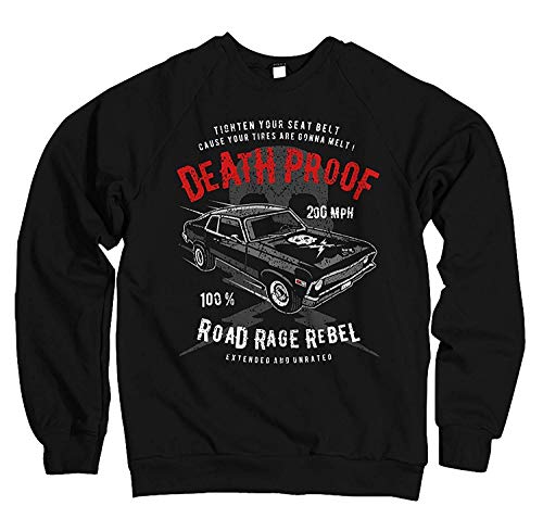 Monkey Print Herren Sweatshirt Pullover Death Proof 200 MPH Hot Rod von Monkey Print