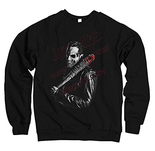 Monkey Print Herren Sweatshirt Pullover Negan Skull Saviors Walking Zombie Dead Lucille von Monkey Print