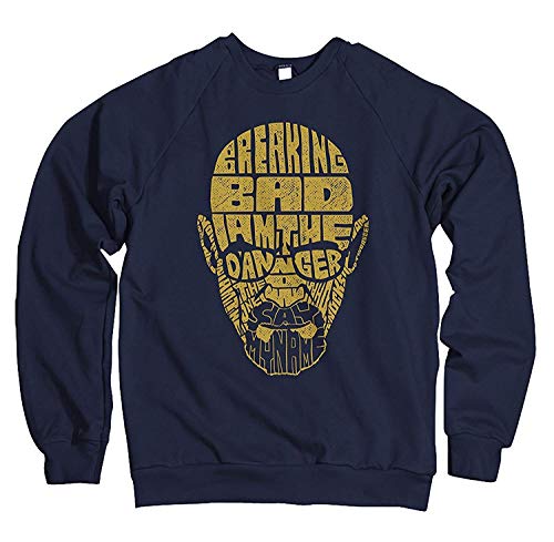 Monkey Print Herren Sweatshirt Pullover Walter White Blue Crystal Text Art von Monkey Print