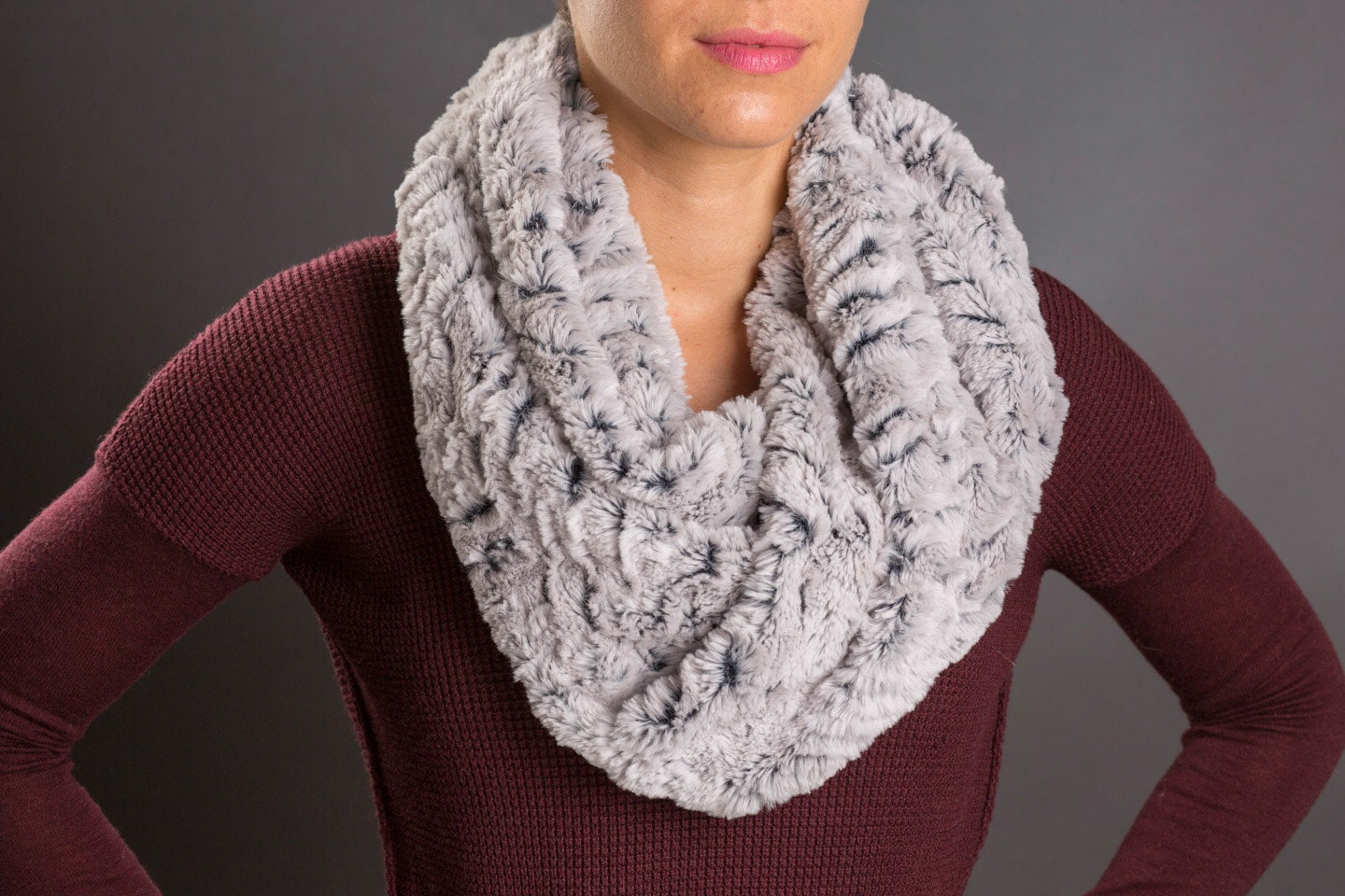 Kunstpelz Cowl - Chinchilla Kunstpelz Cowl - Chinchilla von MonkeyFlyShop