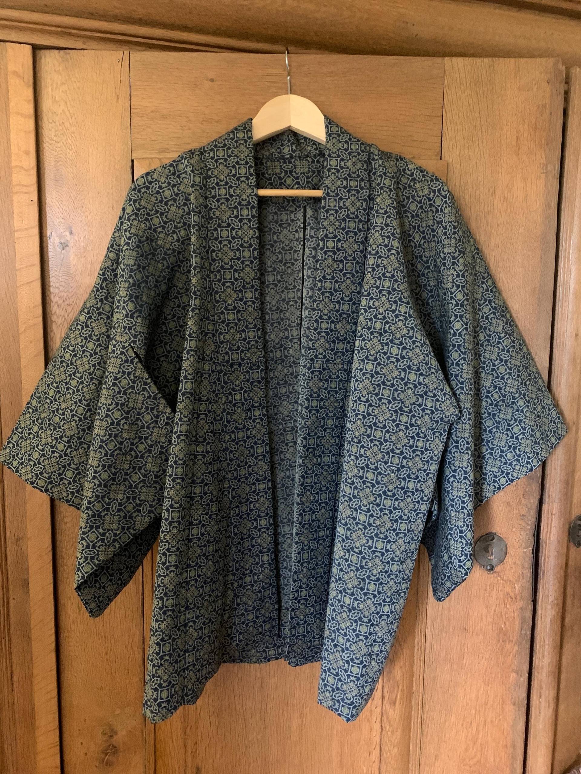 70Er Jahre Kimono Dunkelblau Ethno Hippie von MonkeyGirlVintage