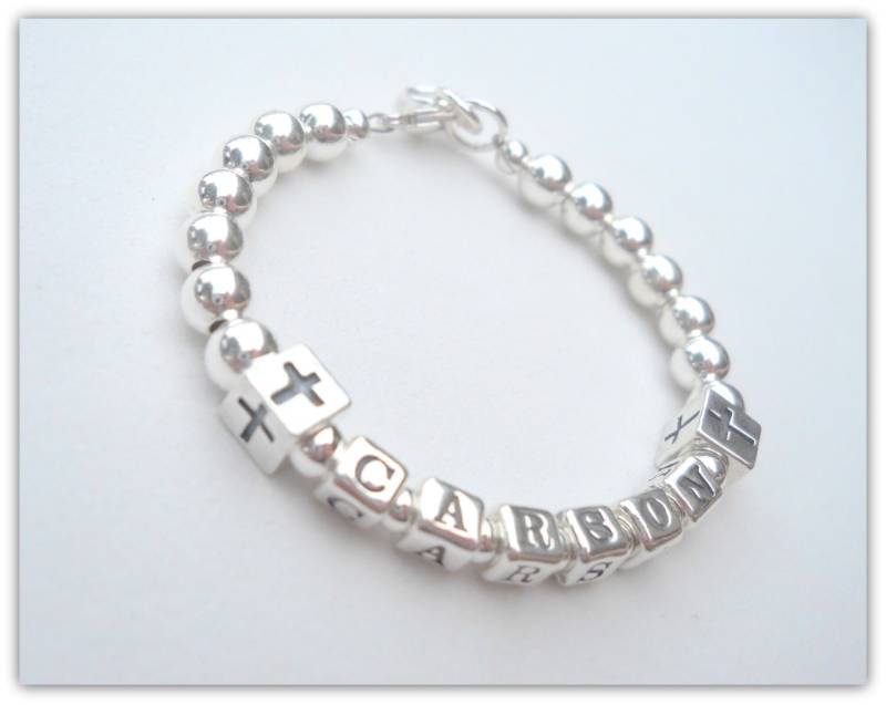 Baby Taufe Armband Ringträger Geschenk Junge Hingabe Sterling Silber von MonkeysNMunchkins