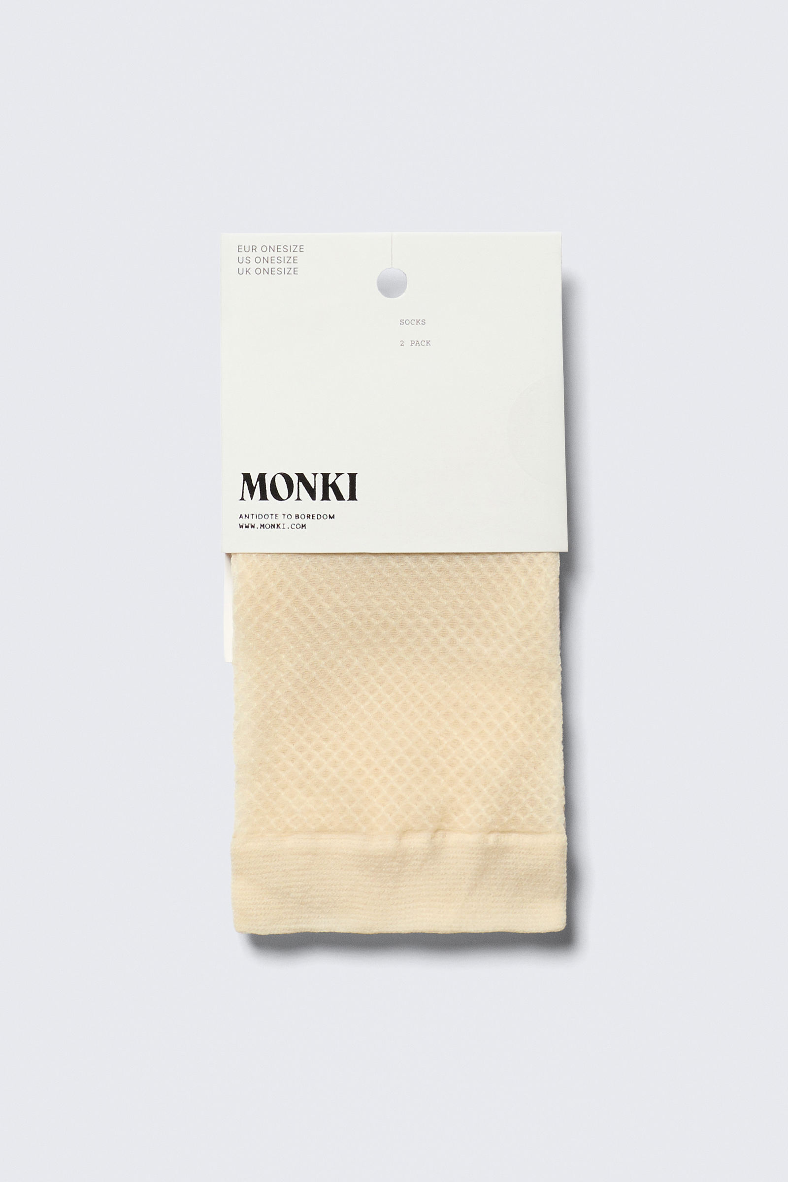 2-pack Pointelle Net Crew Socks von Monki
