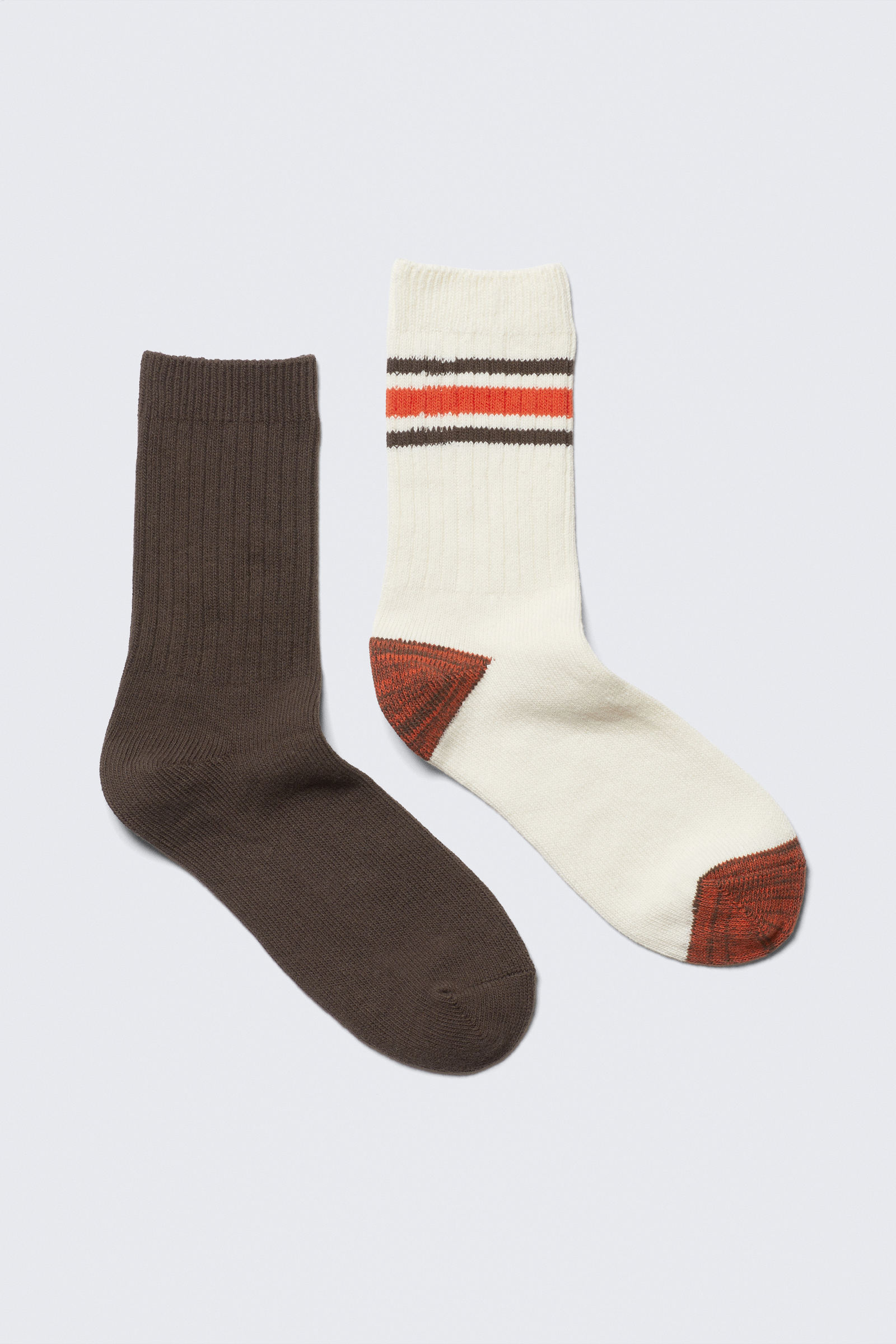 2-pack Ribbed Crew Socks von Monki