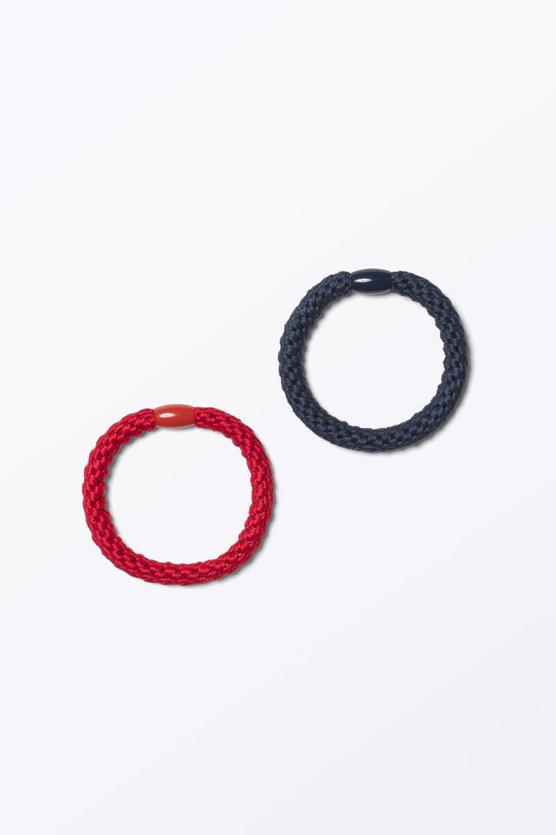 2Er-Pack Haargummis - Rot Blau von Monki