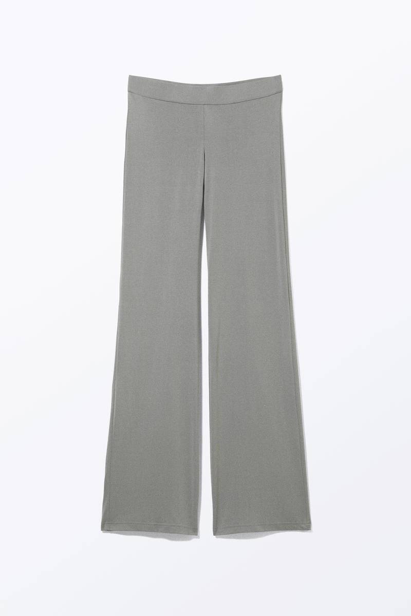 Besonders Weiche Hose Mit Weitem Bein - Grau von Monki