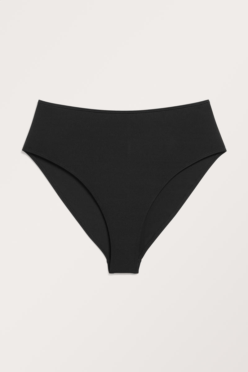 Bikinihose Mit Hohem Bund - Schwarz von Monki