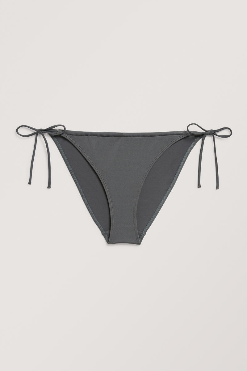 Bikinihose Mit Seitlicher Bindung - Grau von Monki