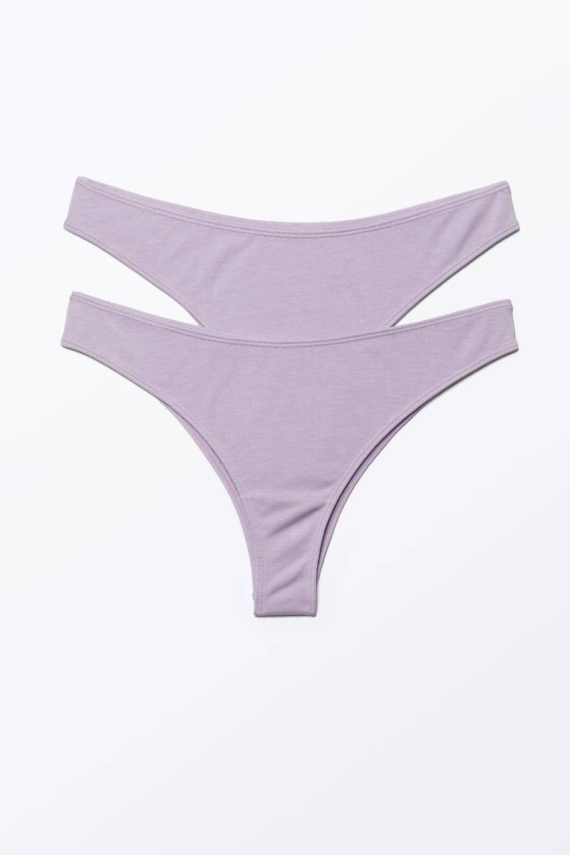 Brazilian Slip Aus Modal Im 2Er-Pack - Lila von Monki