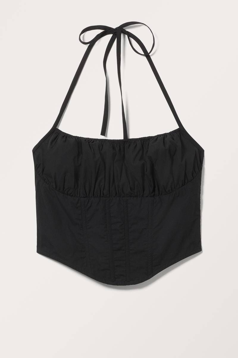 Bustier-Top Mit Neckholder-Riemen - Schwarz von Monki