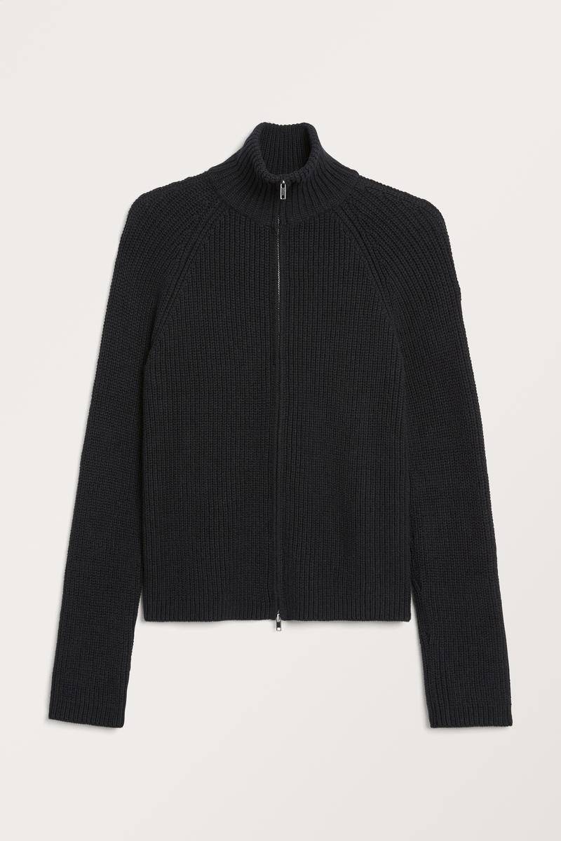 Cardigan Mit Zwei-Wege-Reißverschluss - Schwarz von Monki