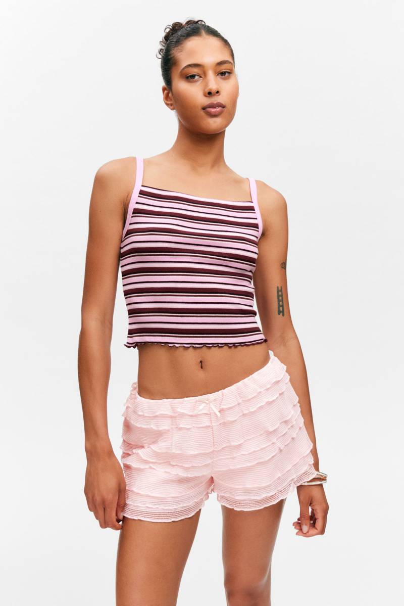 Cropped Ribbed Tank Top von Monki