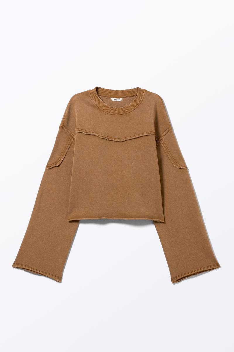 Cropped Sweater Mit Boxy Fit - Braun von Monki
