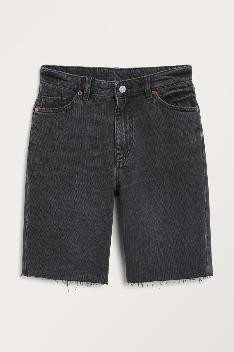 Denim-Shorts Mit Hoher Taille - Schwarz von Monki