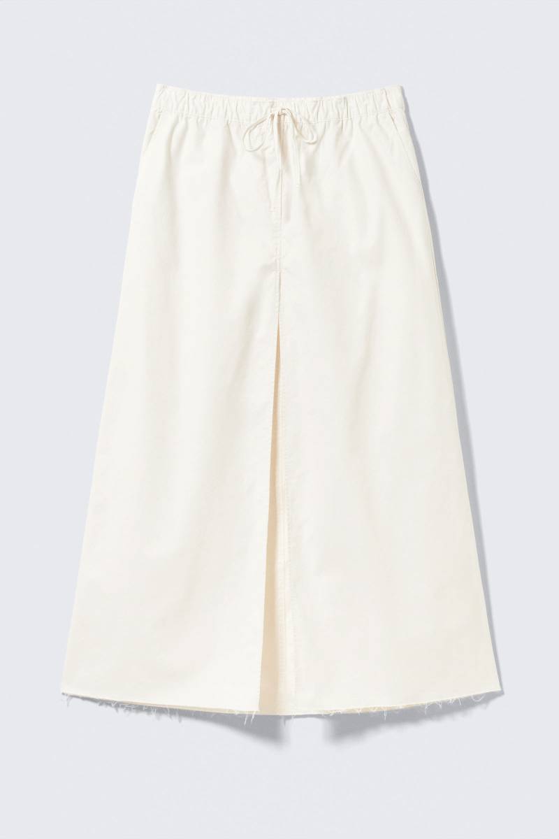 Drawstring Cotton Canvas Maxi Skirt von Monki