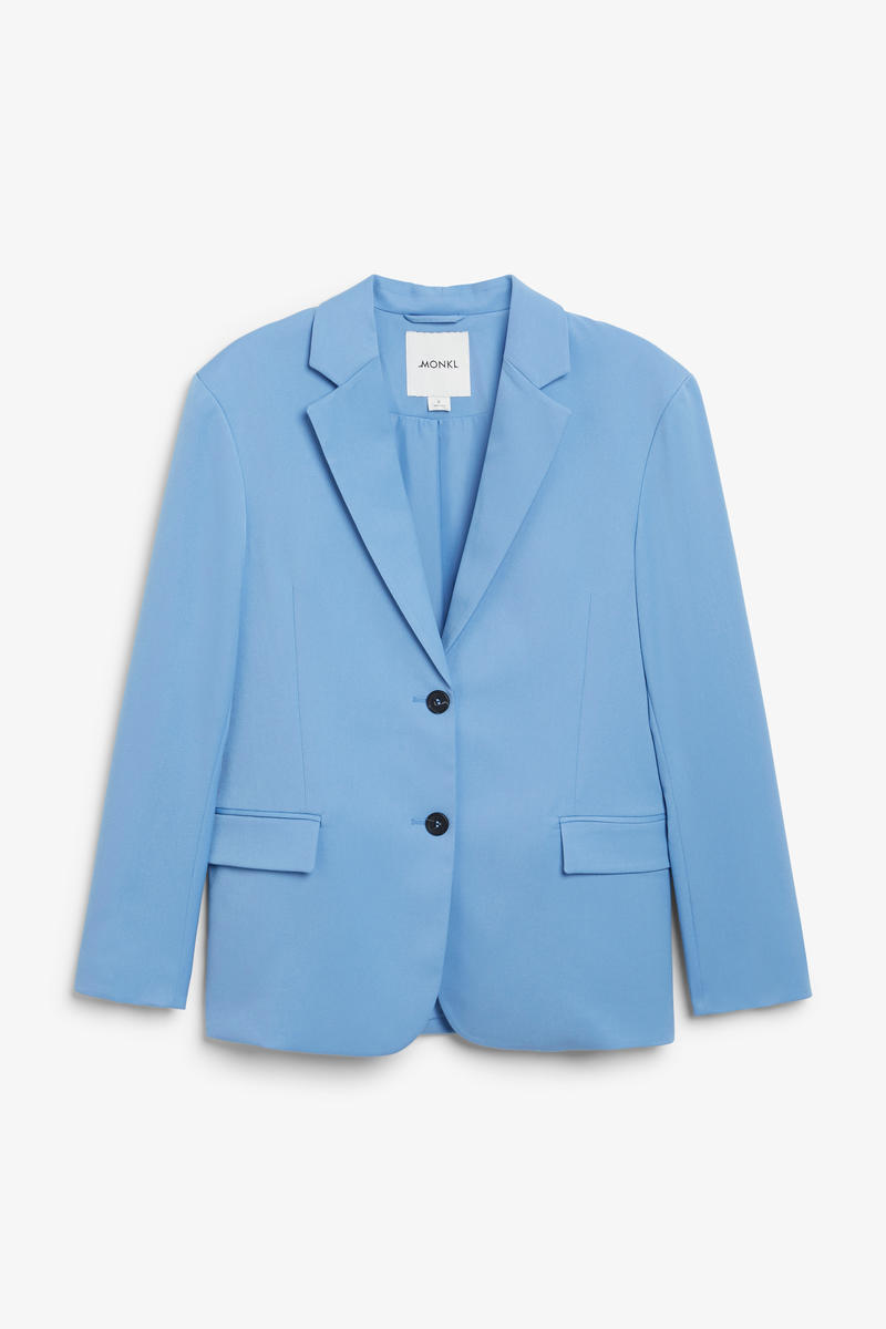 Einreihiger Blazer In Oversized-Passform - Blau von Monki