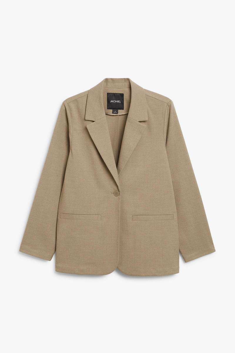 Einreihiger Strukturierter Blazer - Braun von Monki