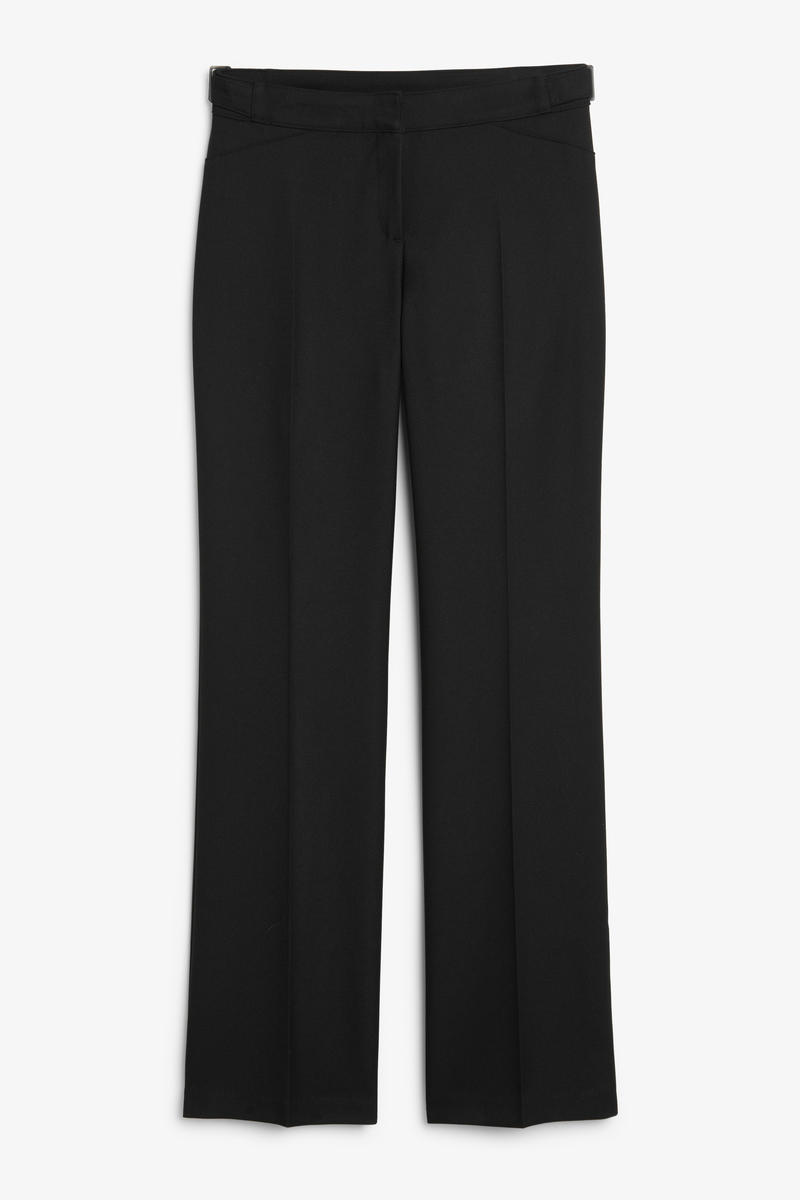 Elegante Hose Mit Tiefem Bund - Schwarz von Monki