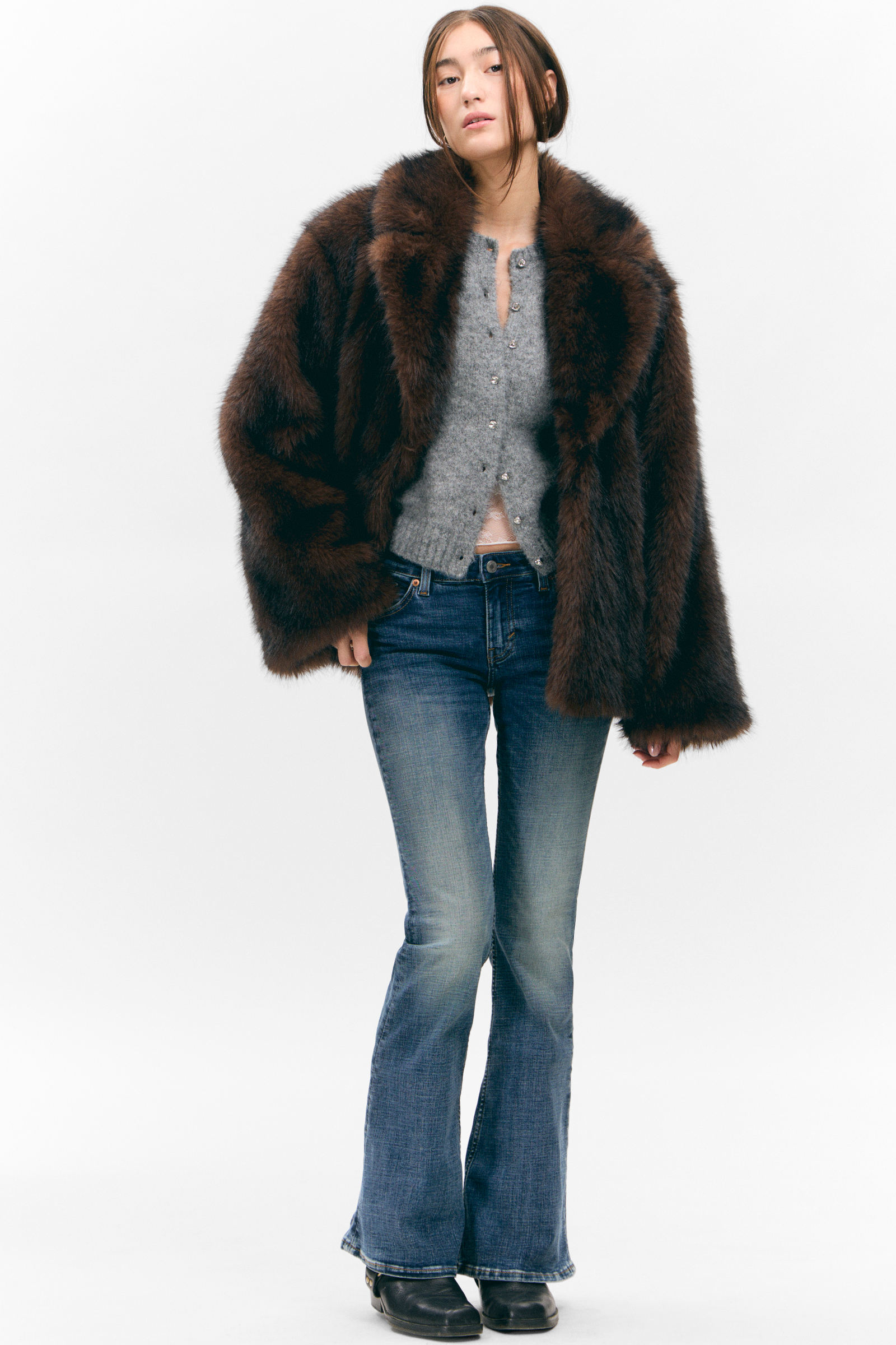 Faux Fur Jacket von Monki
