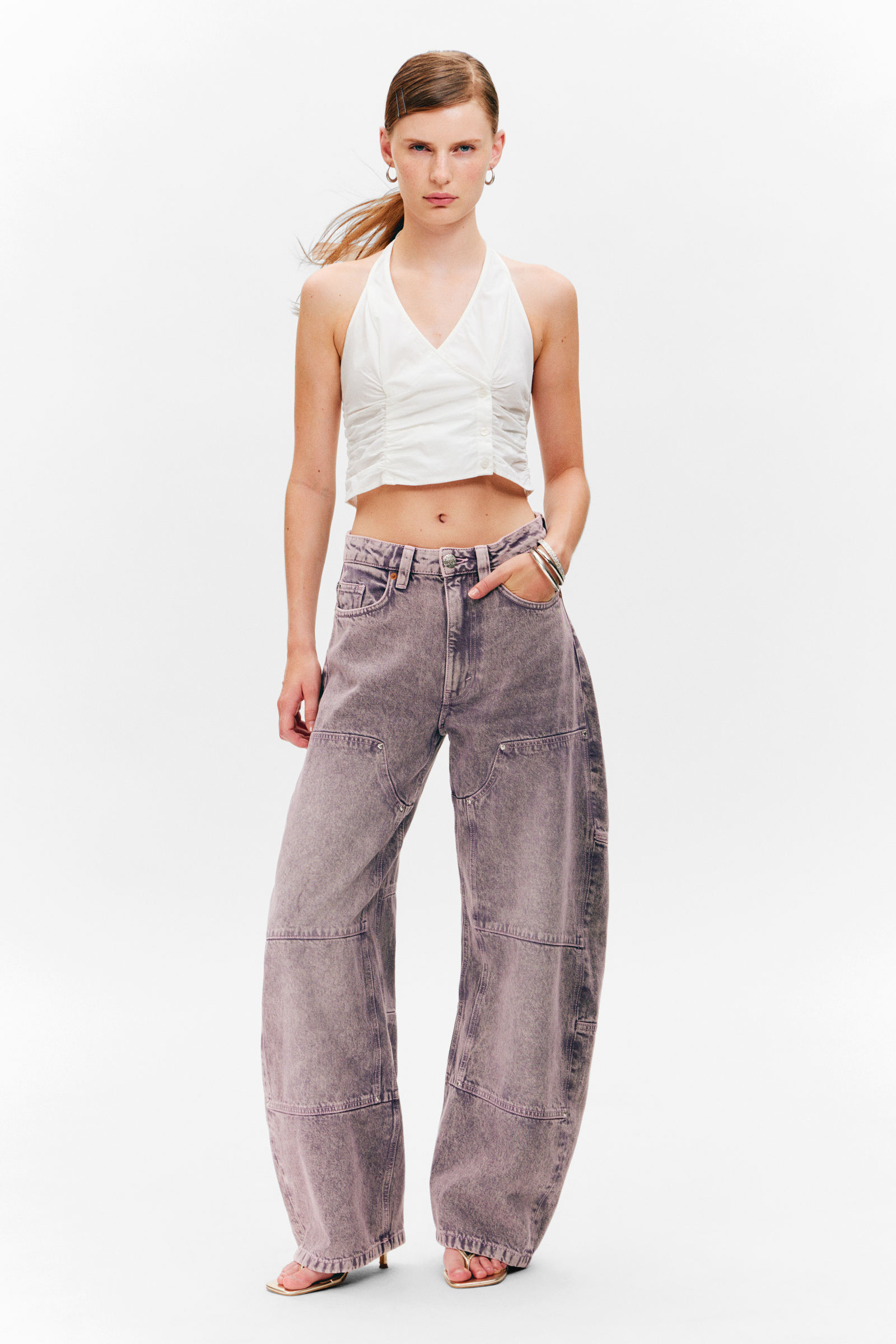 High Waisted Cocoon Leg Jeans von Monki