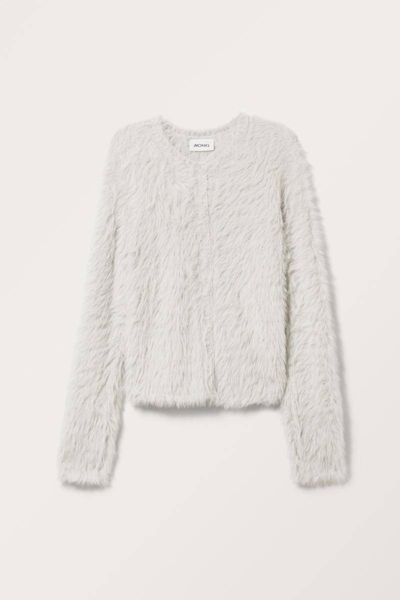 Flauschige Strickjacke - Grau von Monki