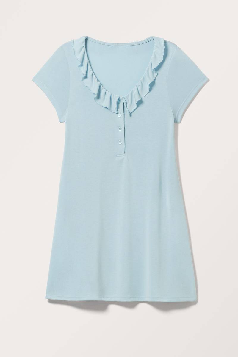 Fließendes Mini-Unterkleid - Blau von Monki