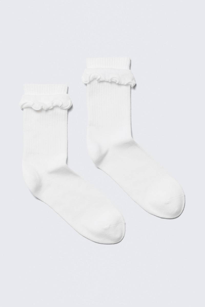 Frill Trim Crew Socks von Monki