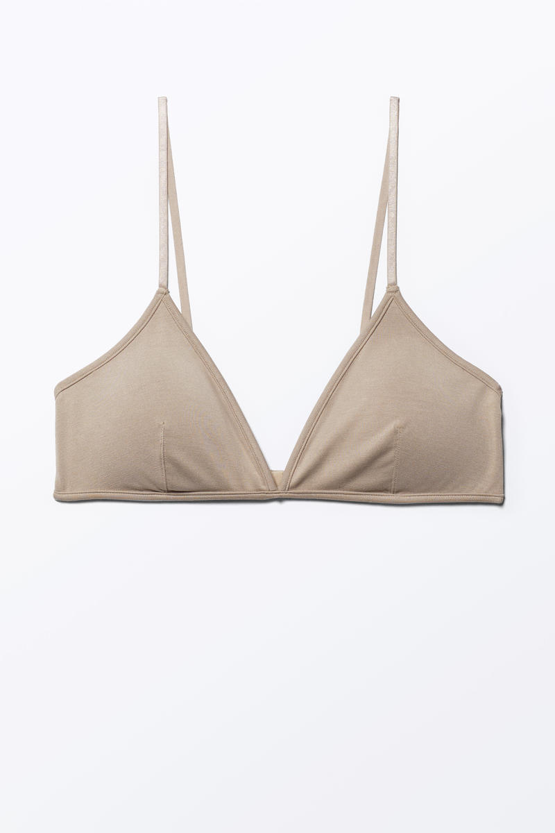 Gepolsterter Modal-Bh Mit V-Ausschnitt - Beige Gepolsterter Modal-Bh Mit V-Ausschnitt - Beige von Monki