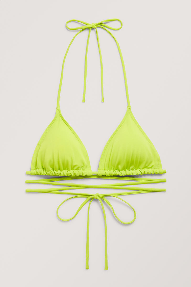Gepolstertes Triangel-Bikinitop - Grün von Monki