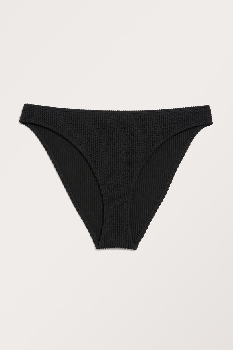 Geraffter Bikinislip - Schwarz von Monki