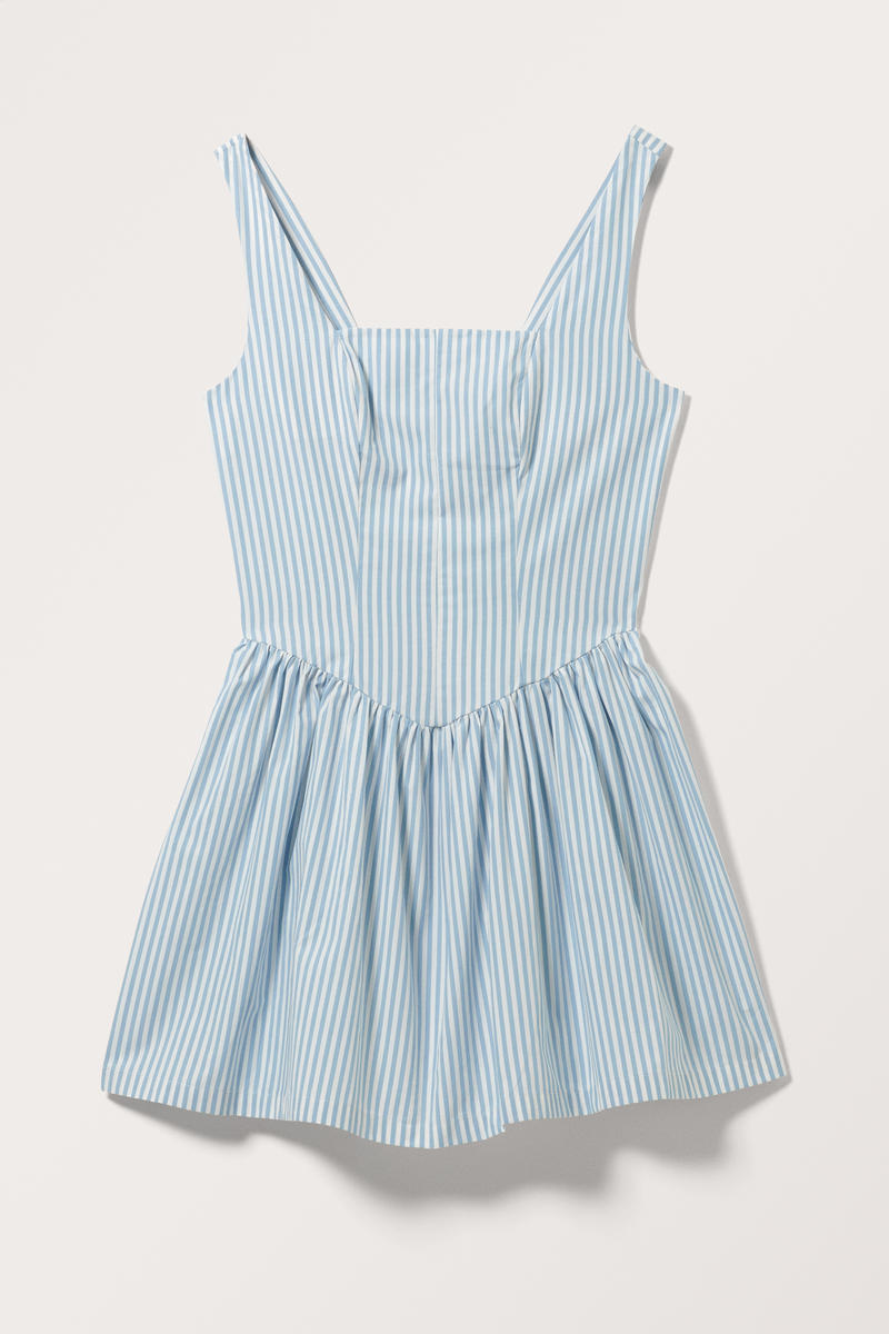 Gerafftes Ärmelloses Minikleid - Blau Gerafftes Ärmelloses Minikleid - Blau von Monki