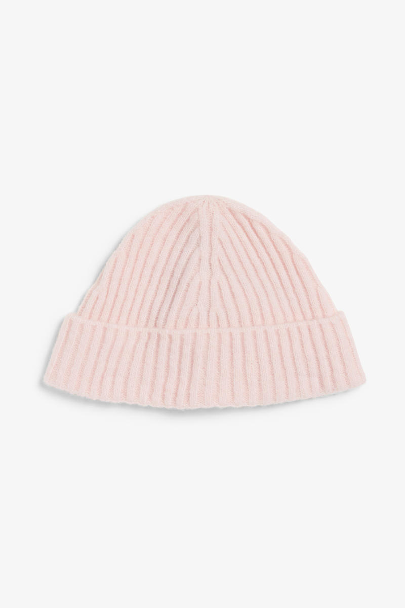 Gerippte Beanie-Mütze - Rosa von Monki