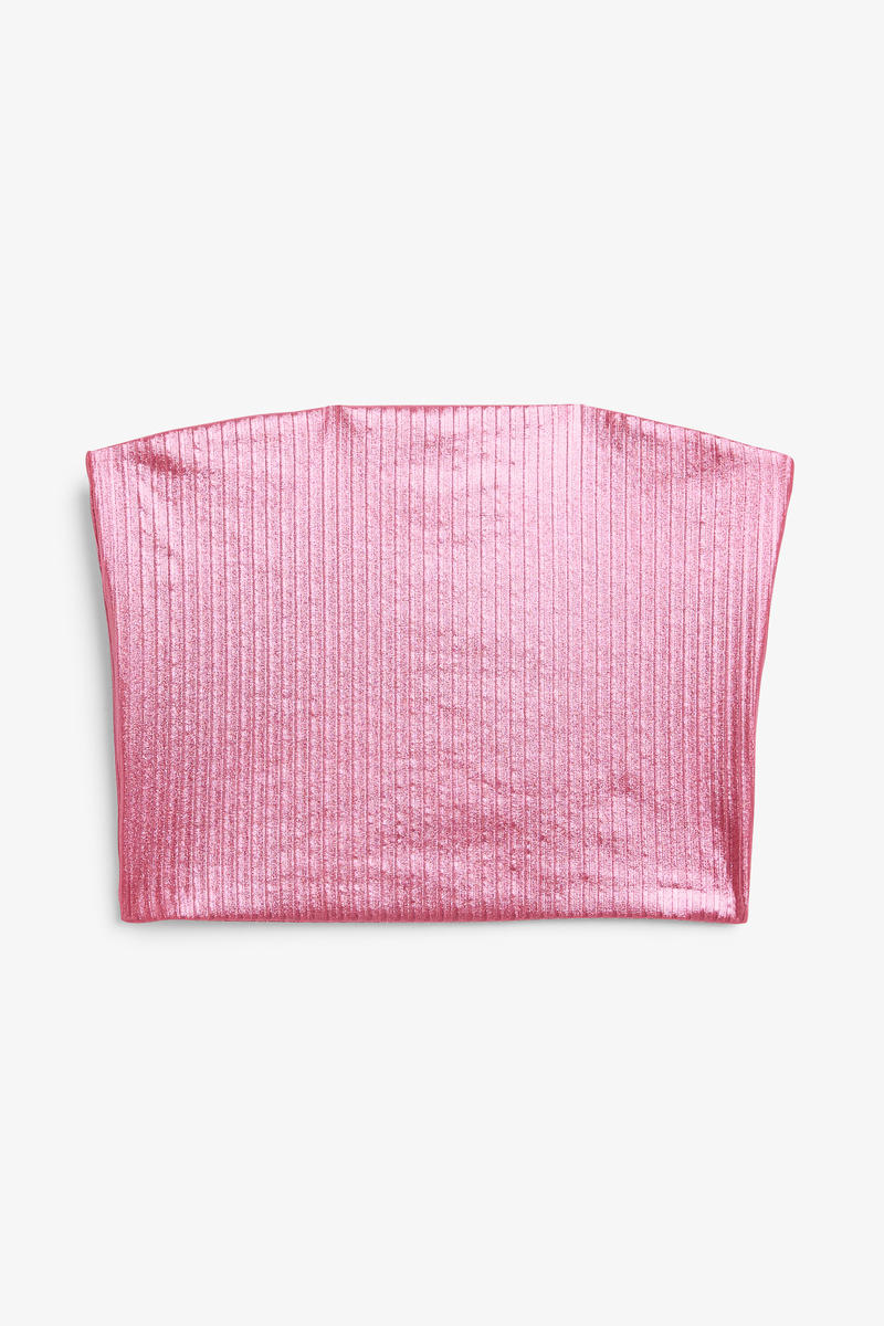 Geripptes Tubetop - Rosa von Monki