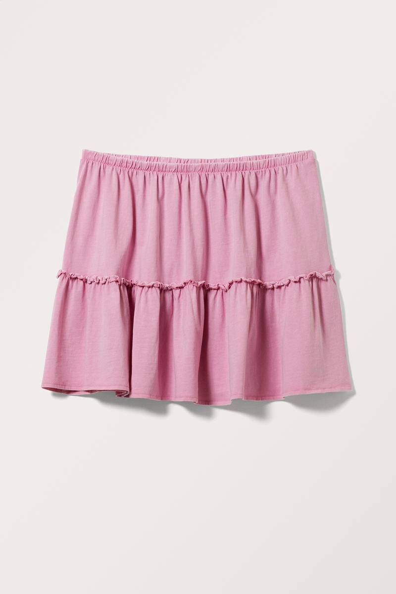 Gerüschter Minirock In Washed-Optik - Rosa von Monki