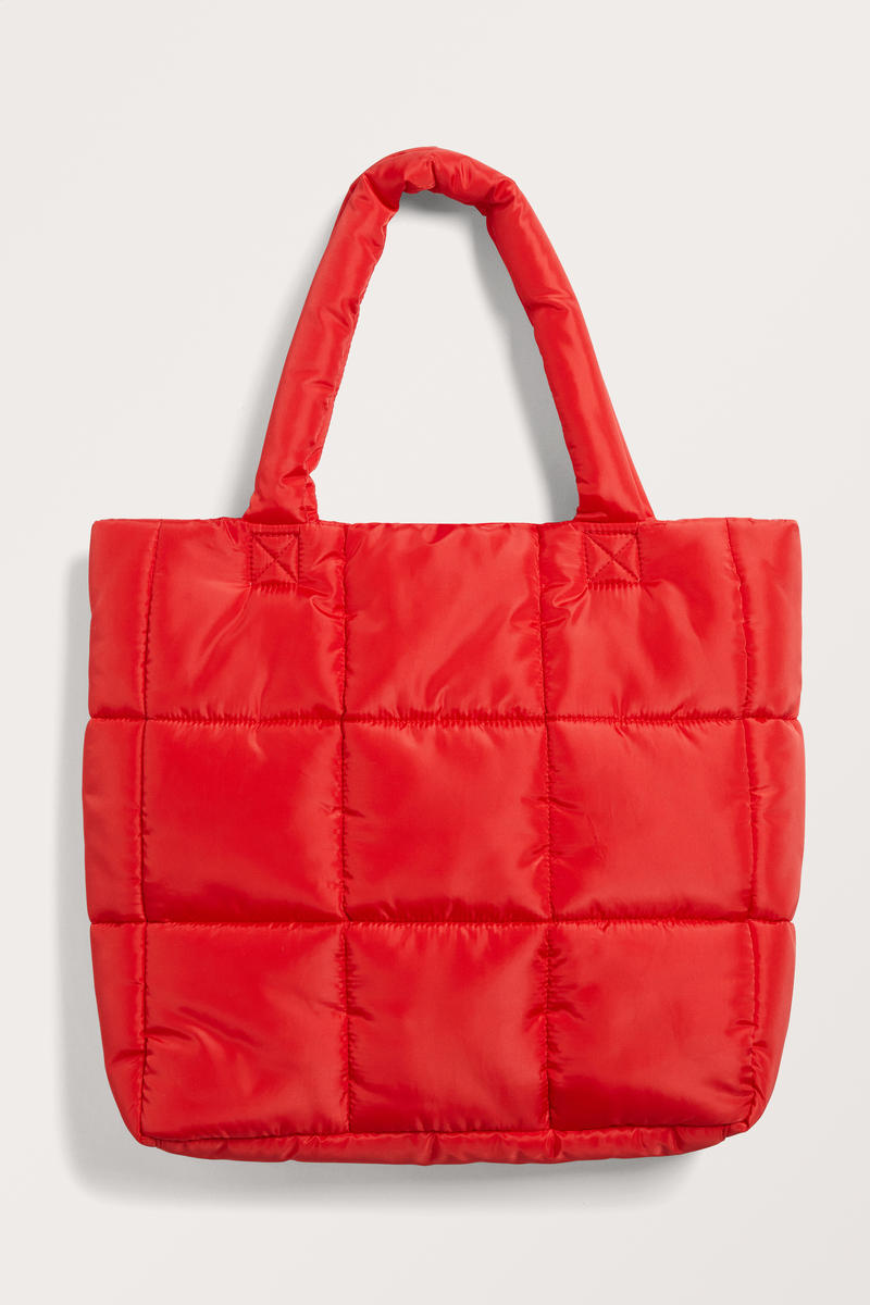 Gesteppte Tote Bag - Rot von Monki