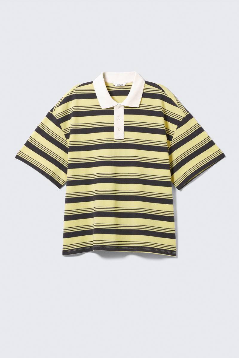 Gestreiftes Polo-Shirt In Relaxed Fit - Gelb von Monki