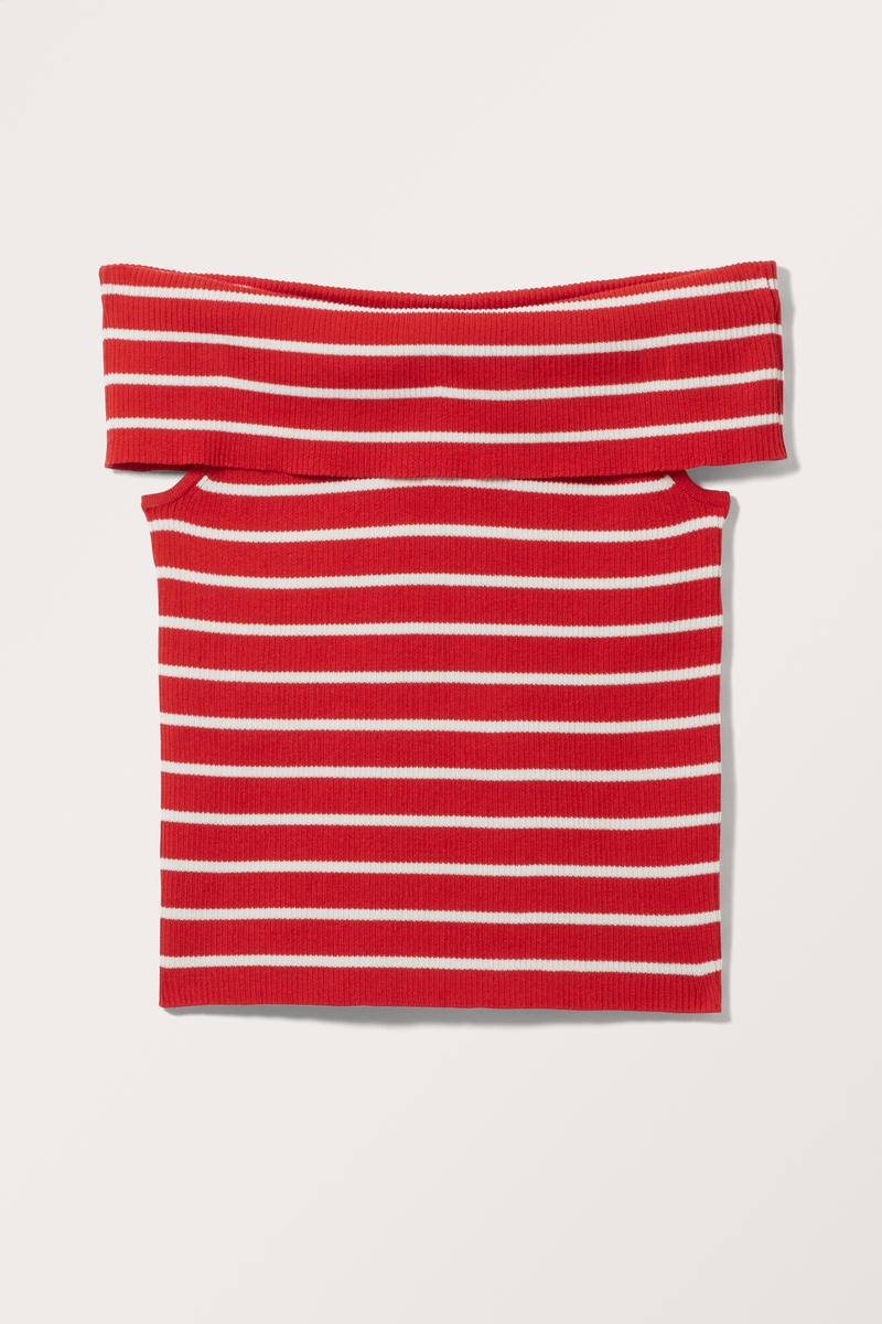 Gestricktes Off-Shoulder-Top - Rot von Monki