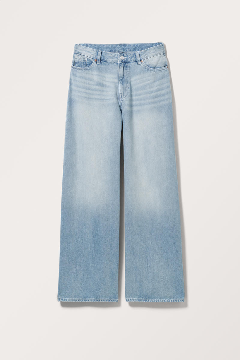 Giga Weite Jeans Mit Niedriger Taille - Blau von Monki