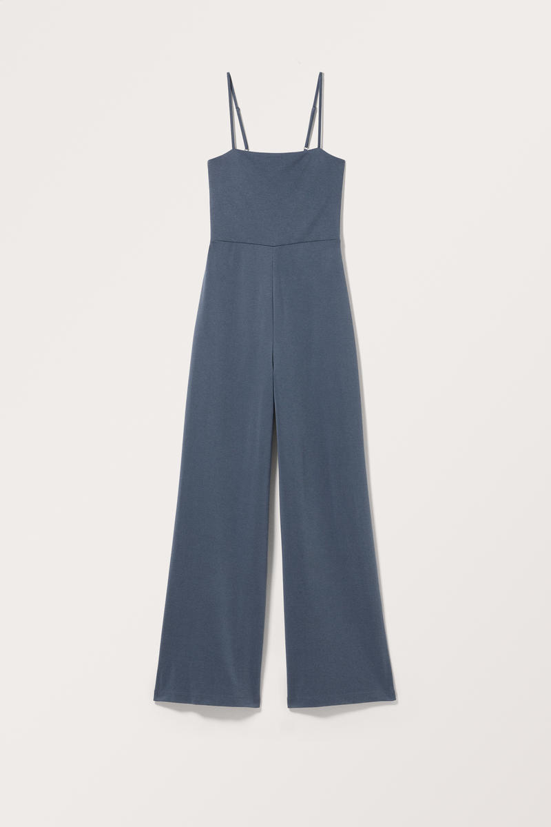 Glatter Ärmelloser Jumpsuit - Blau von Monki