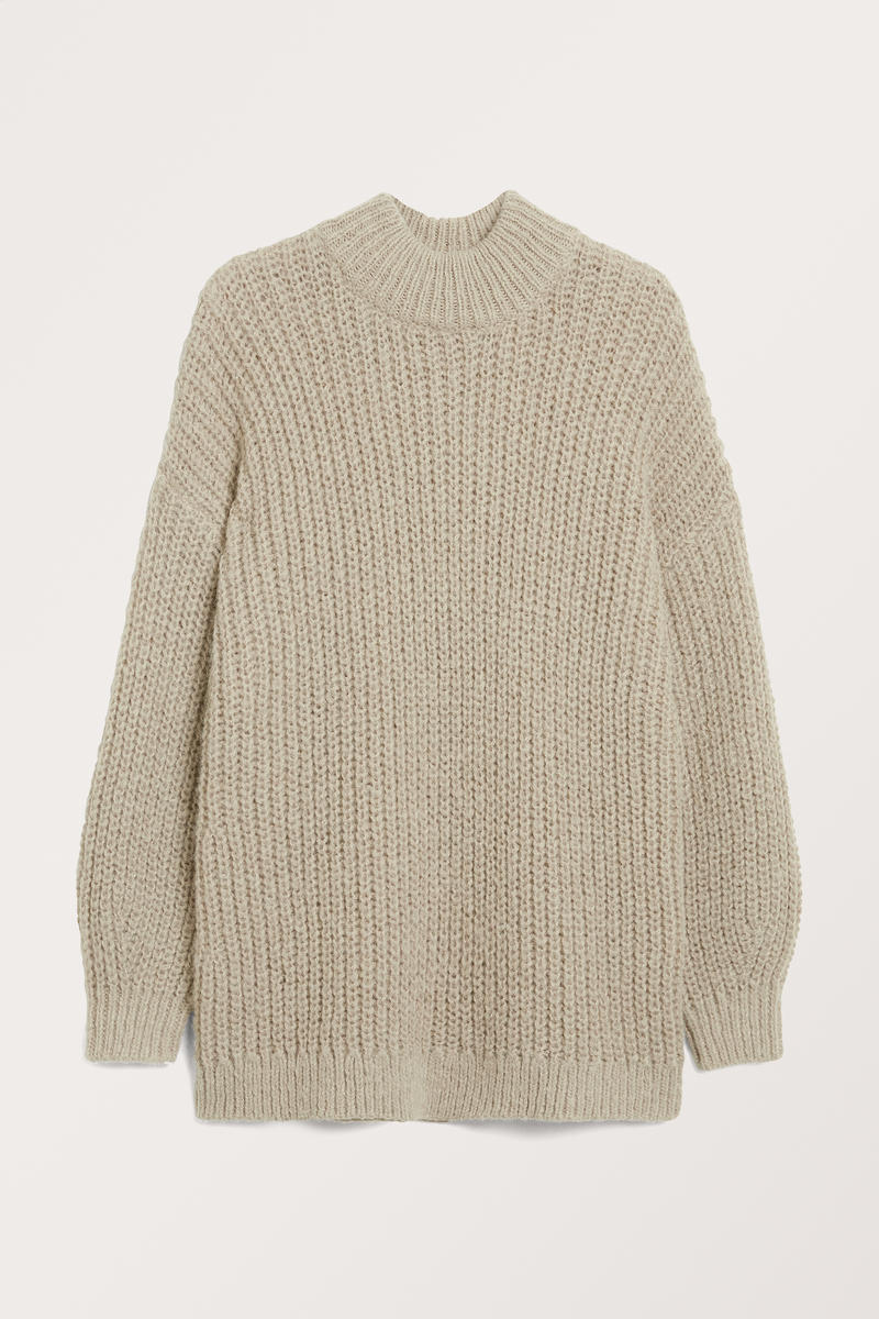 Grob Gestrickter Pullover - Beige von Monki