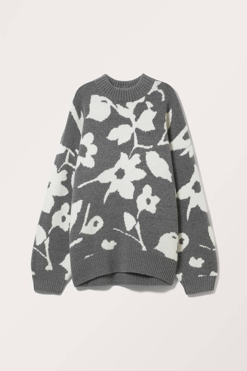 Grobstrickpullover - Grau von Monki