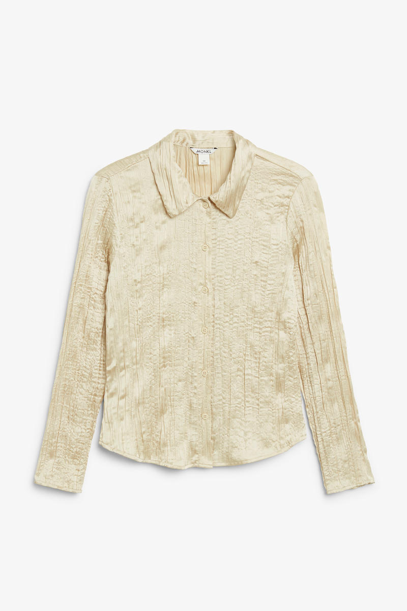 Hemd In Knitteroptik - Beige von Monki