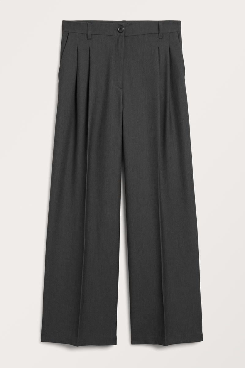 Hochtaillierte Hose Mit Weitem Bein - Grau von Monki