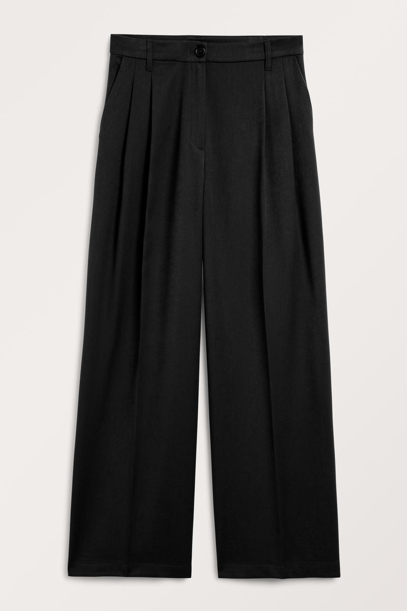 Hochtaillierte Hose Mit Weitem Bein - Schwarz von Monki